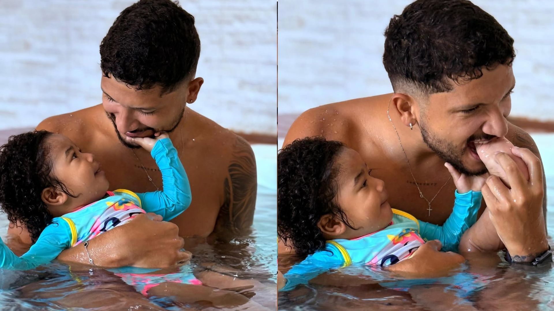 Yuri Lima com a filha Nala, de 1 ano | Foto: reprodução/Instagram