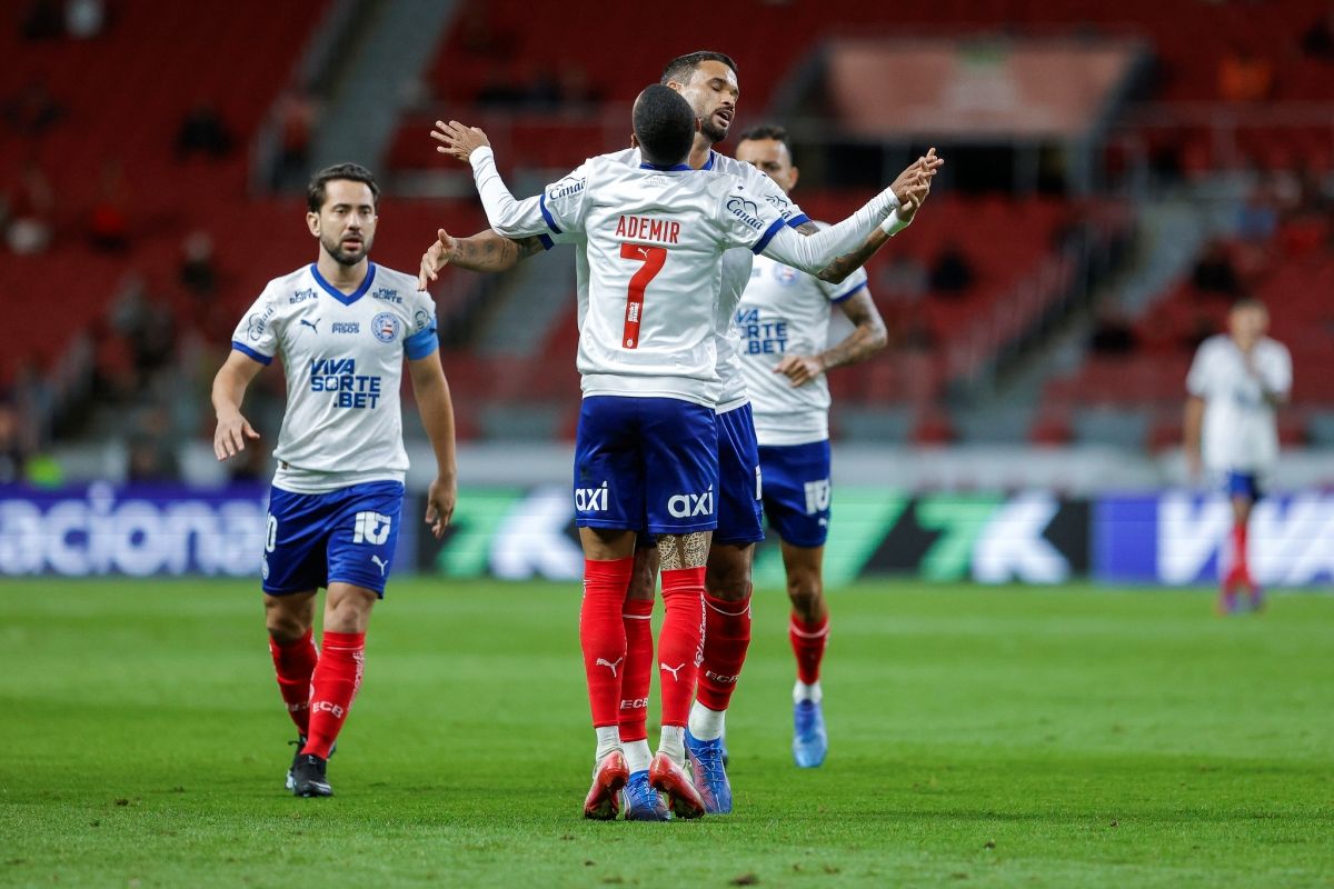 O Bahia arrancou o empate com o Internacional e o jogo terminou em 2x2. Foto: Rafael Rodrigues/EC Bahia