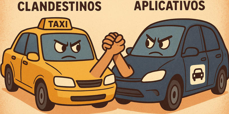 Grande parte dos veículos irregulares concorre diretamente com motoristas de aplicativos, que reclamam da falta de fiscalização em áreas de grande movimento/Foto: Imagem gerada pelo ChatGPT