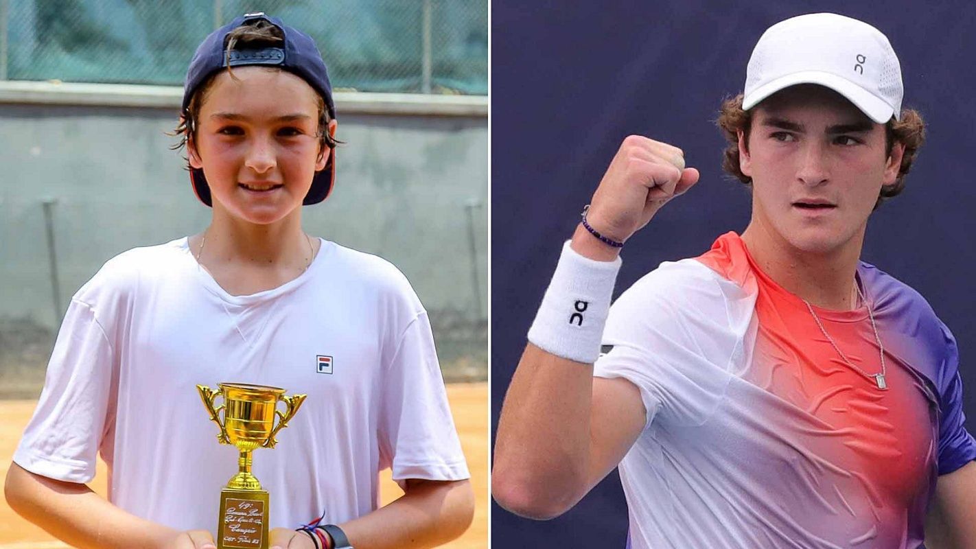 Jo&atilde;o Fonseca, tenista de 19 anos. Foto: Acervo Pessoal e ATP Tour