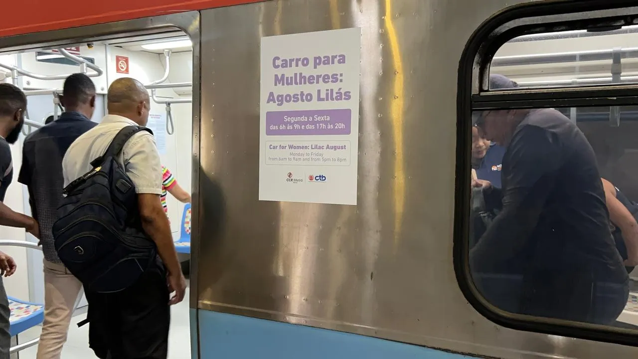 “Pode homem entrar” novo vagão para mulheres no metrô de Salvador divide opiniões 
