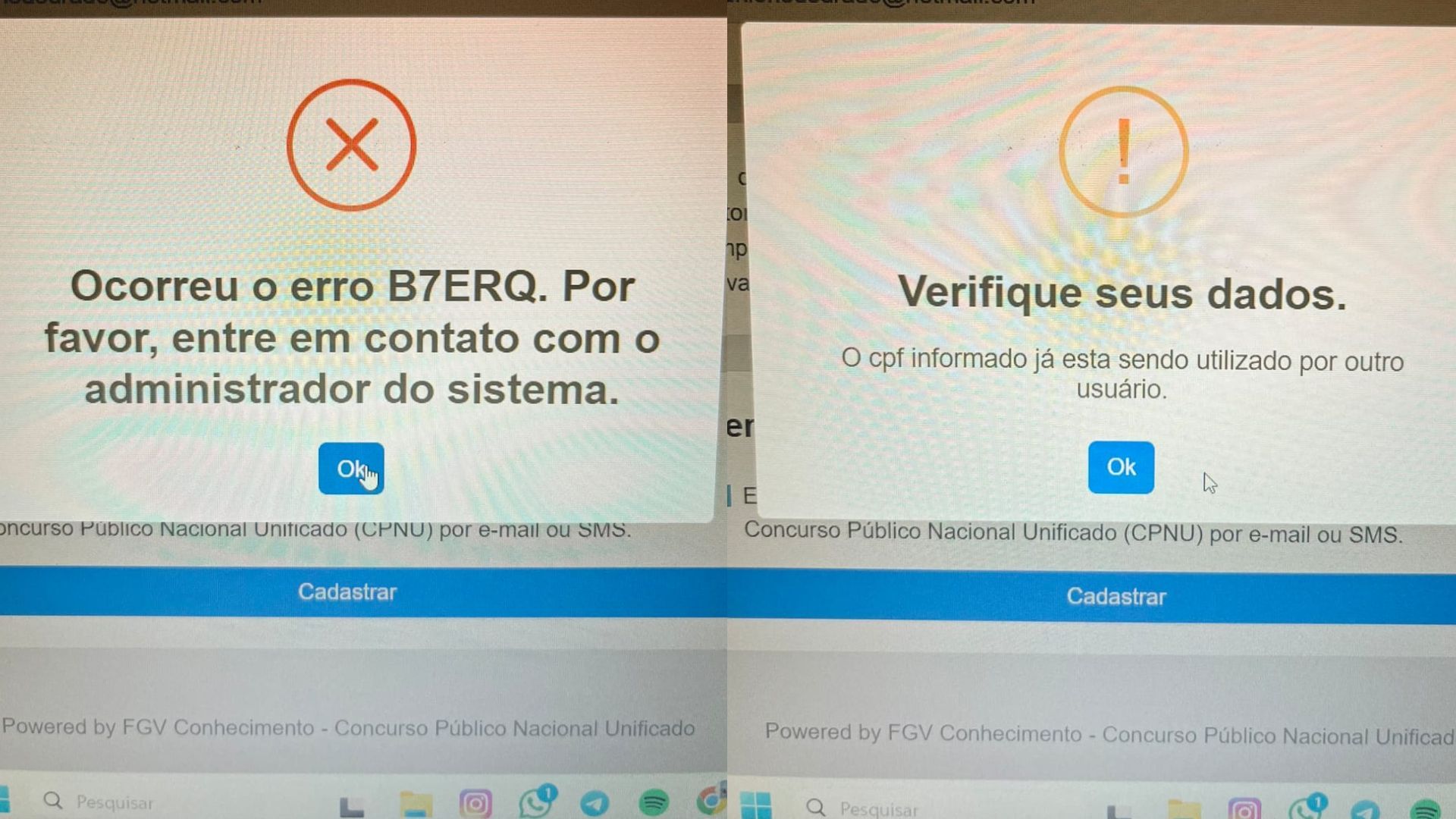 Usuários do X compartilham dificuldades no último dia de inscrições do CNU 2025. Foto: Reprodução / X @aurilenedourado