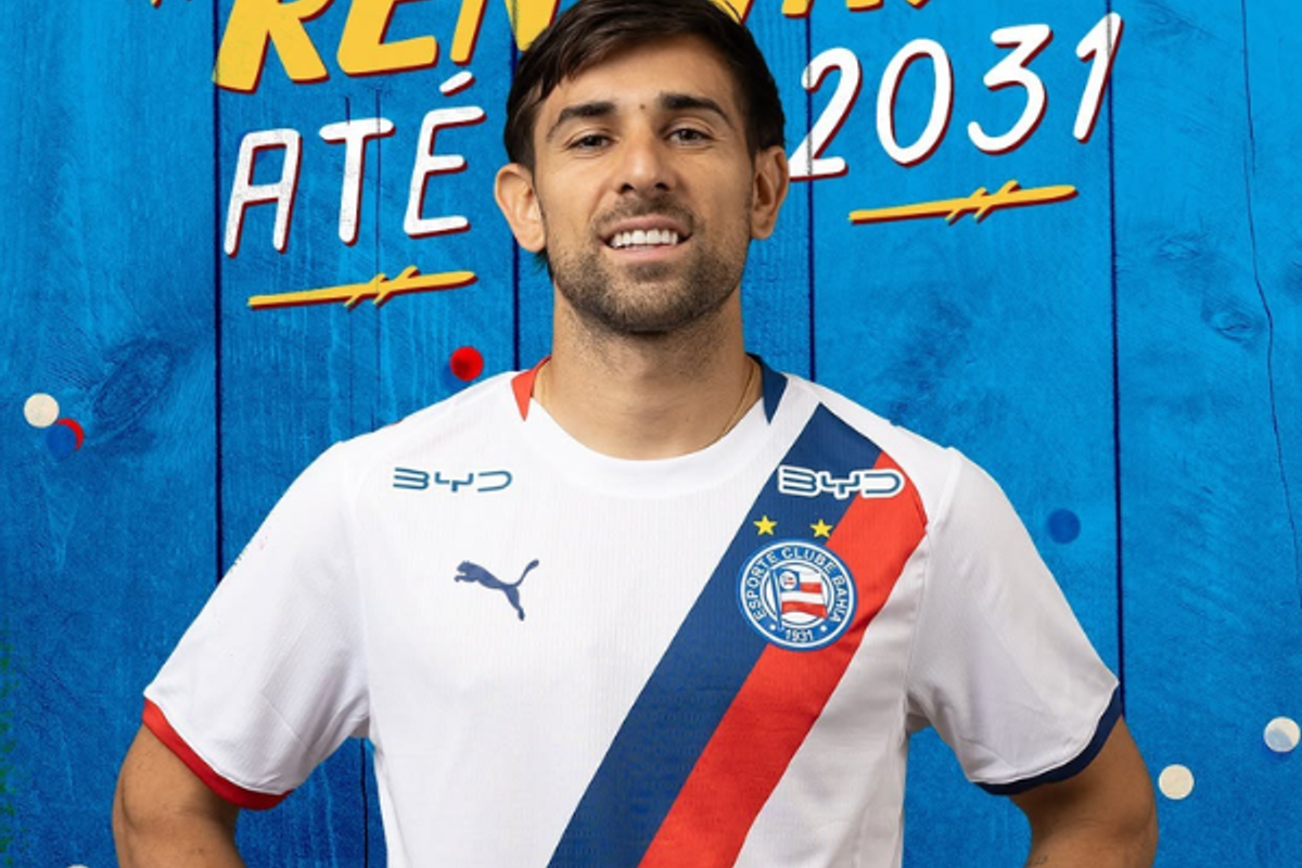 Nicolás Acevedo do Bahia lidera o ranking de passes do Brasileirão. Foto: Divulgação | EC Bahia