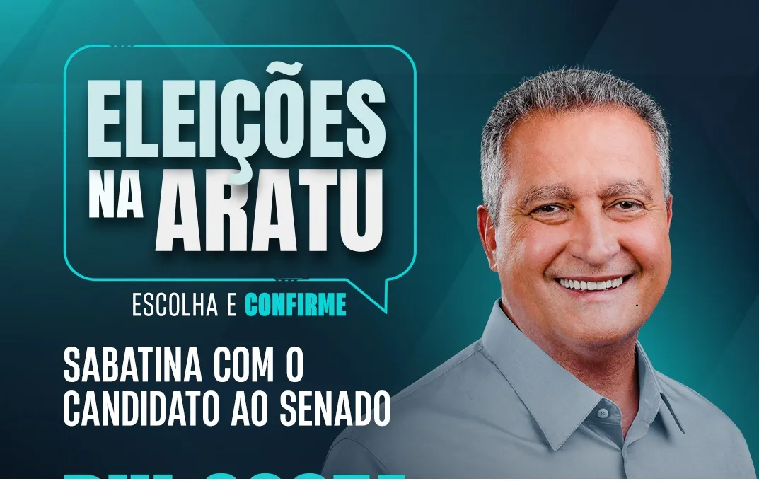 Rui Costa participa de sabatina da TV Aratu nesta quarta-feira