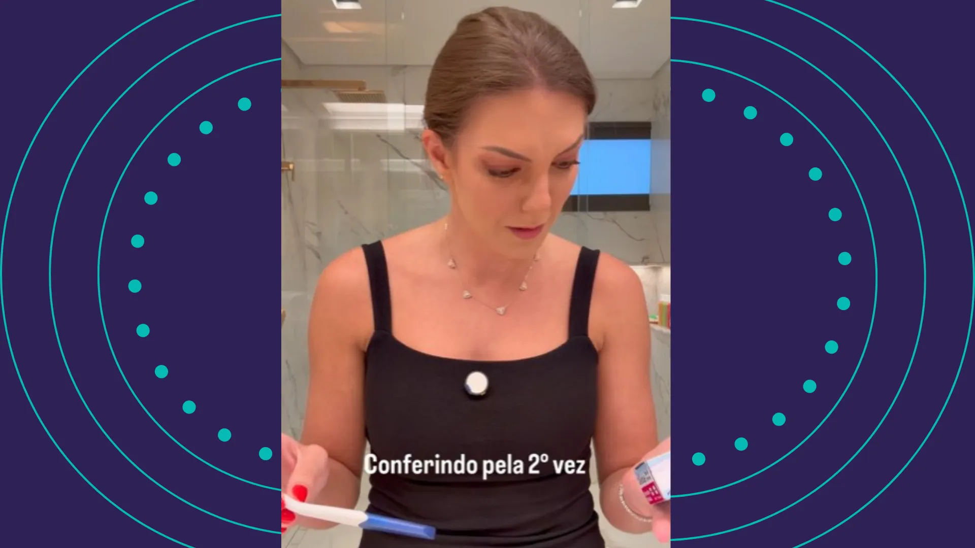 Pati Guerra divulga vídeo da descoberta da gravidez do neto de Bell Marques