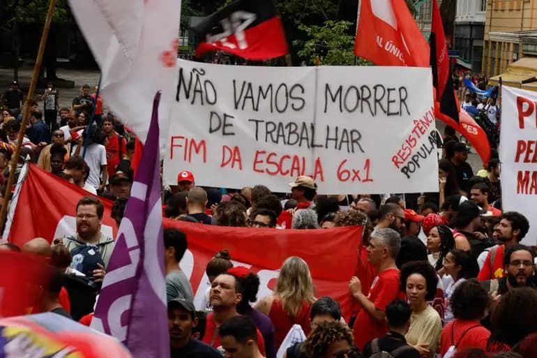 Manifesta&ccedil;&atilde;o Escala 6x1   T&acirc;nia R&ecirc;go Ag&ecirc;ncia Brasil