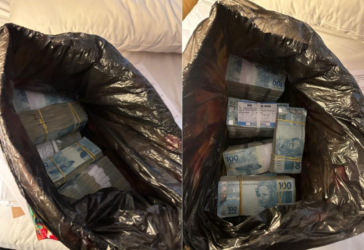 Notas De R$ 100 Foram Encontradas Na Casa De Um Dos Alvos Da A&ccedil;&atilde;o  | Foto: Divulga&ccedil;&atilde;o Pf