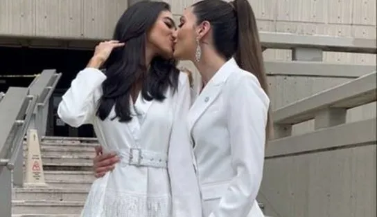 Miss Argentina e Miss Porto Rico se casam após dois anos de namoro em segredo 