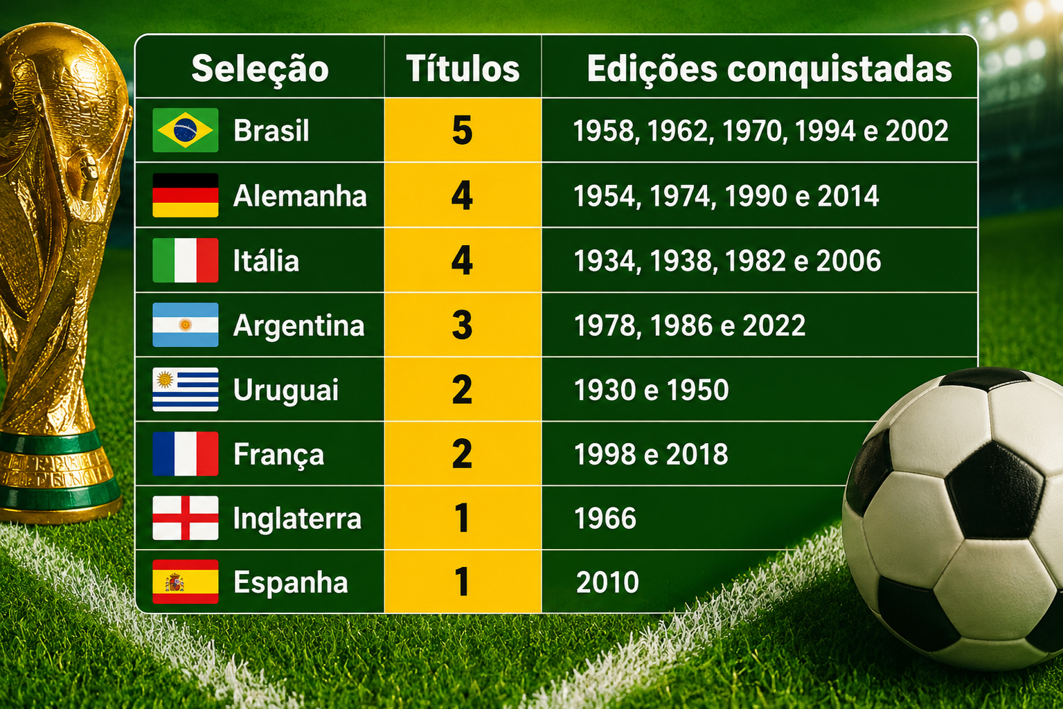 Campe&otilde;es da Copa. Ilustra&ccedil;&atilde;o: Chatgpt