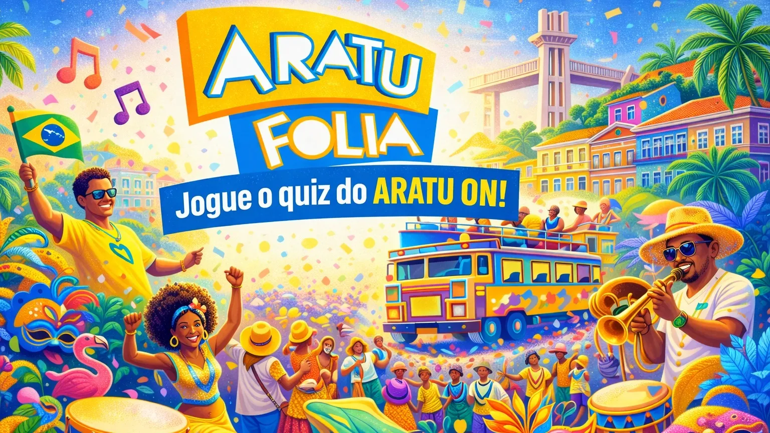 Mostre seus conhecimentos sobre Carnaval de Salvador no jogo do Aratu Folia