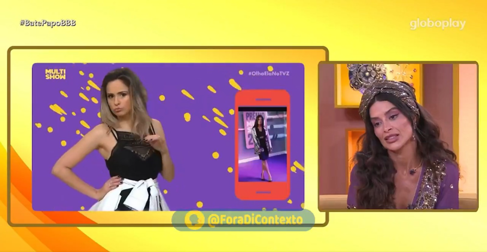 Aline Campos comentou um v&iacute;deo com declara&ccedil;&otilde;es feitas por Ana Paula Renault em 2016, durante o programa TVZ. | Foto: Reprodu&ccedil;&atilde;o/Gshow