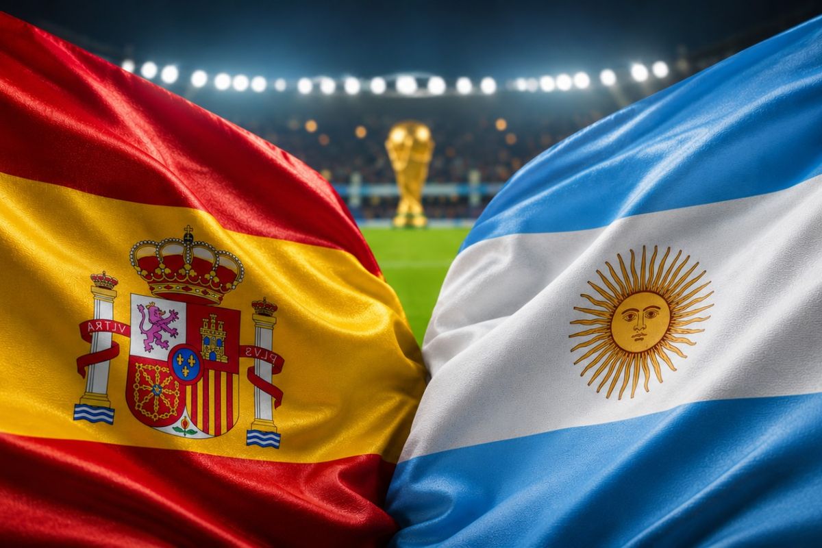 Espanha e Argentina se enfrentam na final da Copa do Mundo 2026. Foto: Reprodução