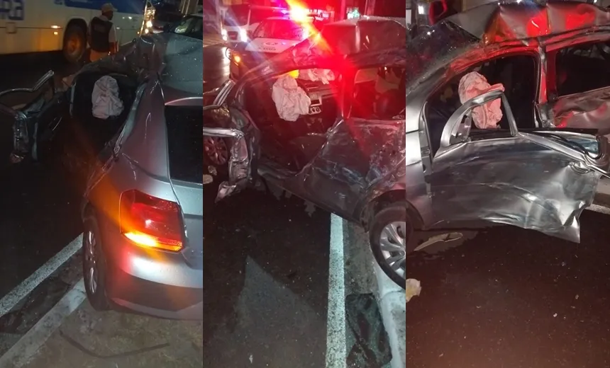 Policial morre em acidente de carro em Salvador após ficar preso nas ferragens 