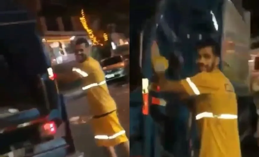“Me chama de lixo e me leva”: vídeo de gari “gato” viraliza nas redes sociais; assista