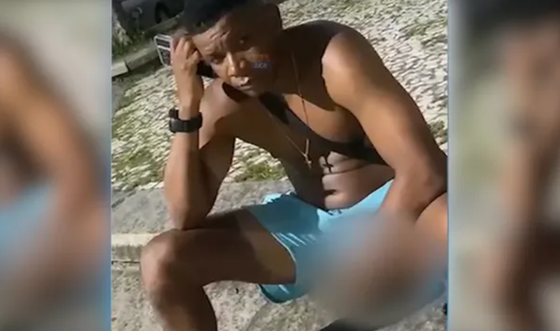 Alunos flagram homem se masturbando em frente a escola em Salvador | Reprodu&ccedil;&atilde;o/ Tv Aratu