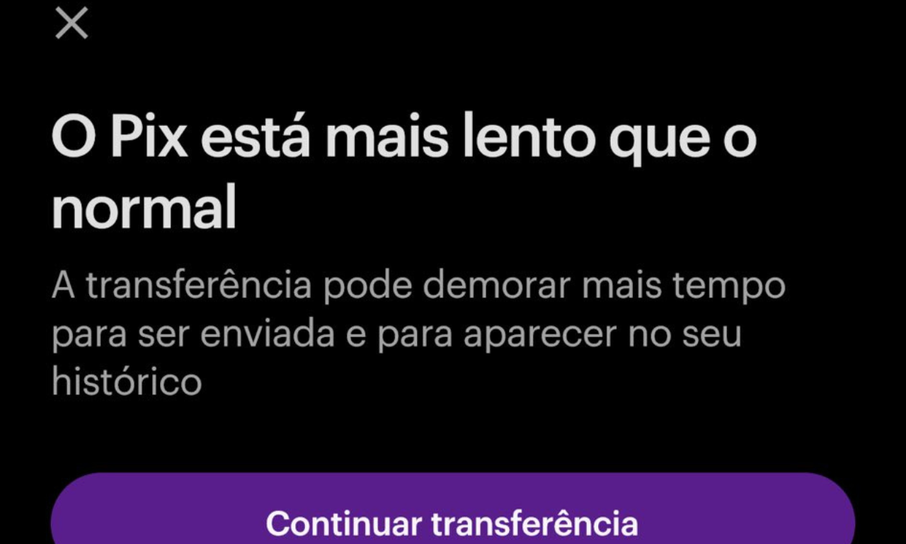 Nubank apresenta instabilidade. | Foto: Reprodução/X