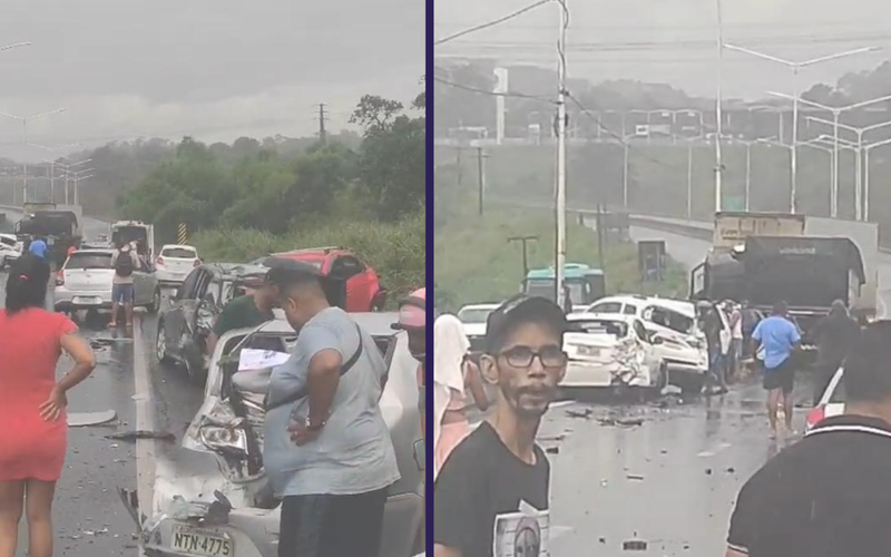 Em casos de acidentes com reten&ccedil;&atilde;o superior a 1 km, a PRF orienta que motoristas redobrem a aten&ccedil;&atilde;o e mantenham dist&acirc;ncia segura para evitar novos engavetamentos/Foto: Reprodu&ccedil;&atilde;o&nbsp;