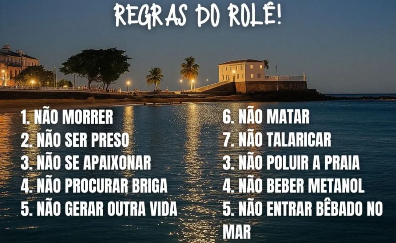 Luau reúne público no Porto da Barra e chama atenção com regras inusitadas