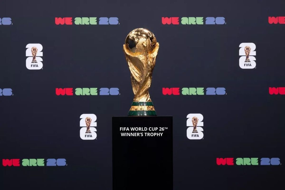 Trof&eacute;u Da Copa Do Mundo 2026 FIFA. Foto: Ilustra&ccedil;&atilde;o