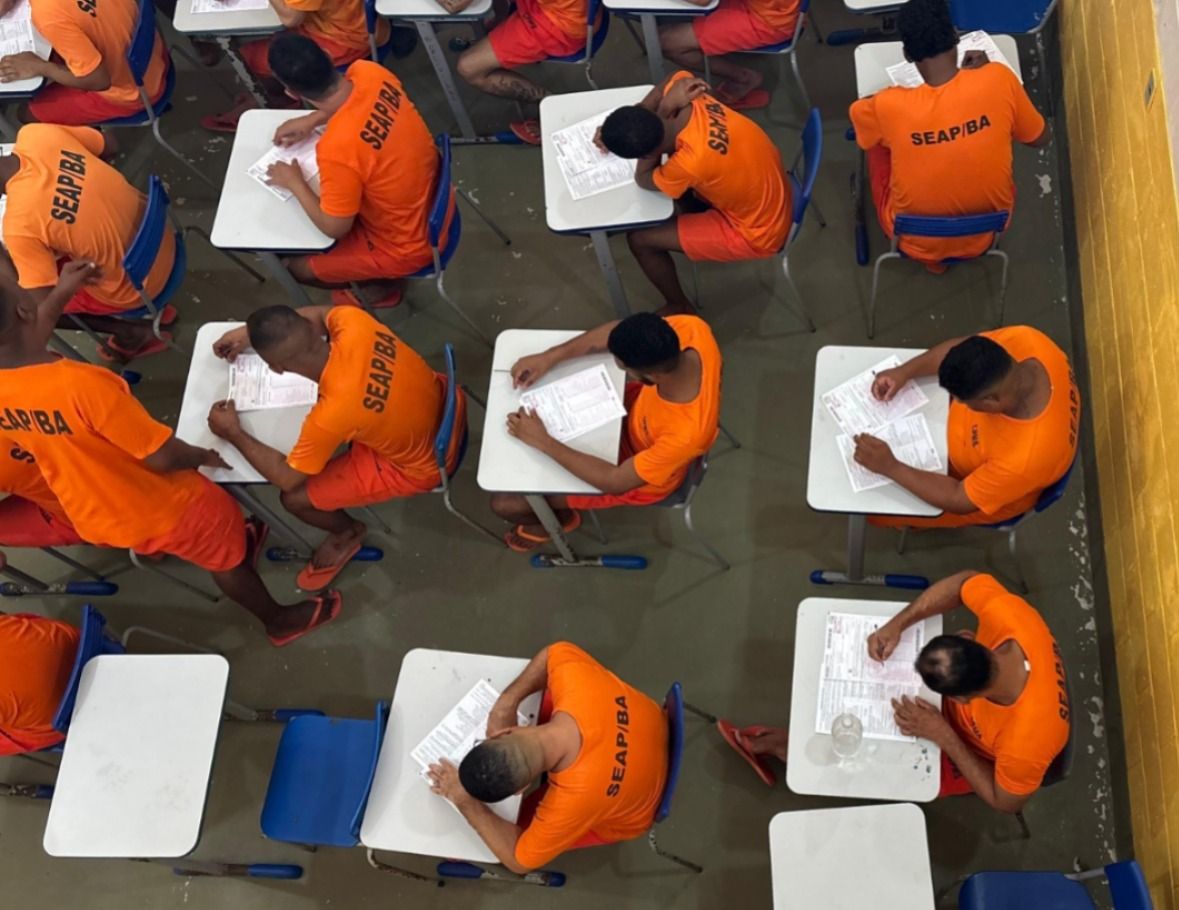 Estudante Do Sistema Prisional Na Bahia Enem PPL. | Foto: Ascom/Seap