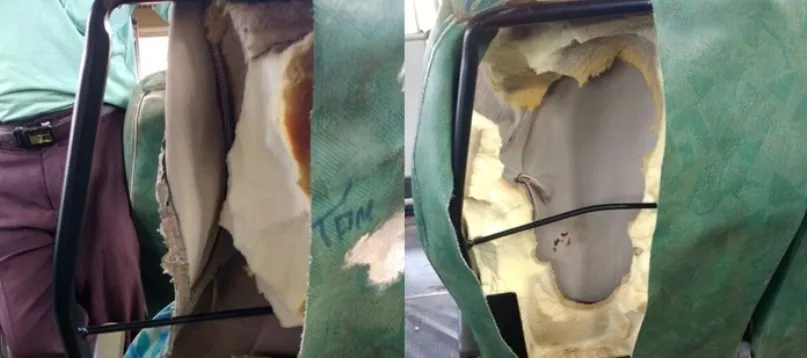 LUIS EDUARDO MAGALHÃES: Estudantes rasgam e ateiam fogo em poltronas de ônibus do transporte escolar