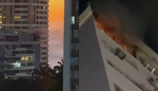 Incêndio atinge apartamento no Corredor da Vitória, em Salvador 