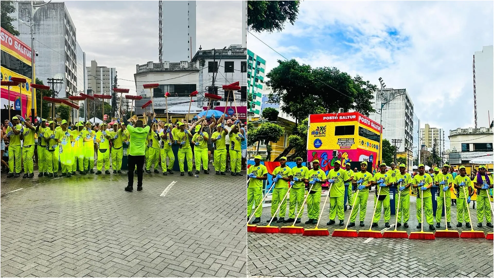 Agentes da Limpurb viralizam nas redes durante Carnaval de Salvador