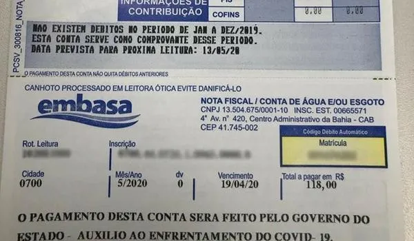 Contas das 800 mil famílias do cadastro social da Embasa começam a ser pagas pelo governo 
