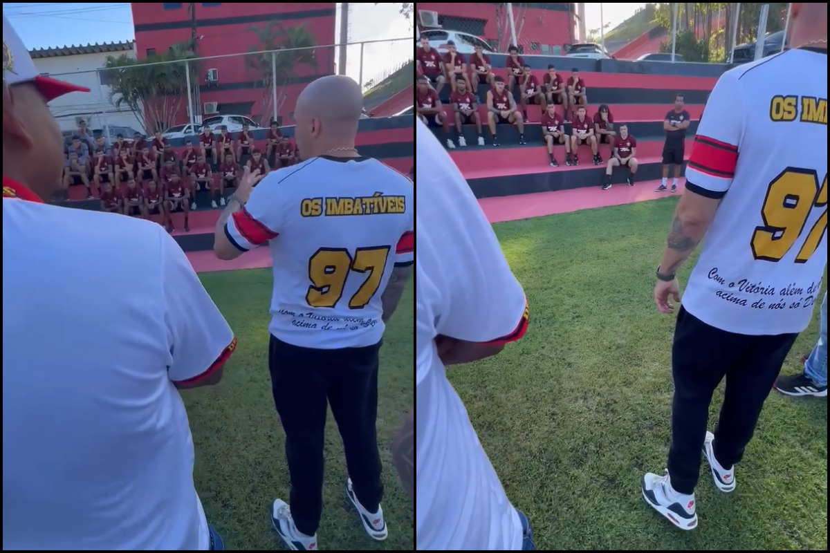 Em protesto, TUI acusa elenco de “covardia” e critica postura em campo depois do 8x0 contra o Flamengo. Foto: Redes Sociais