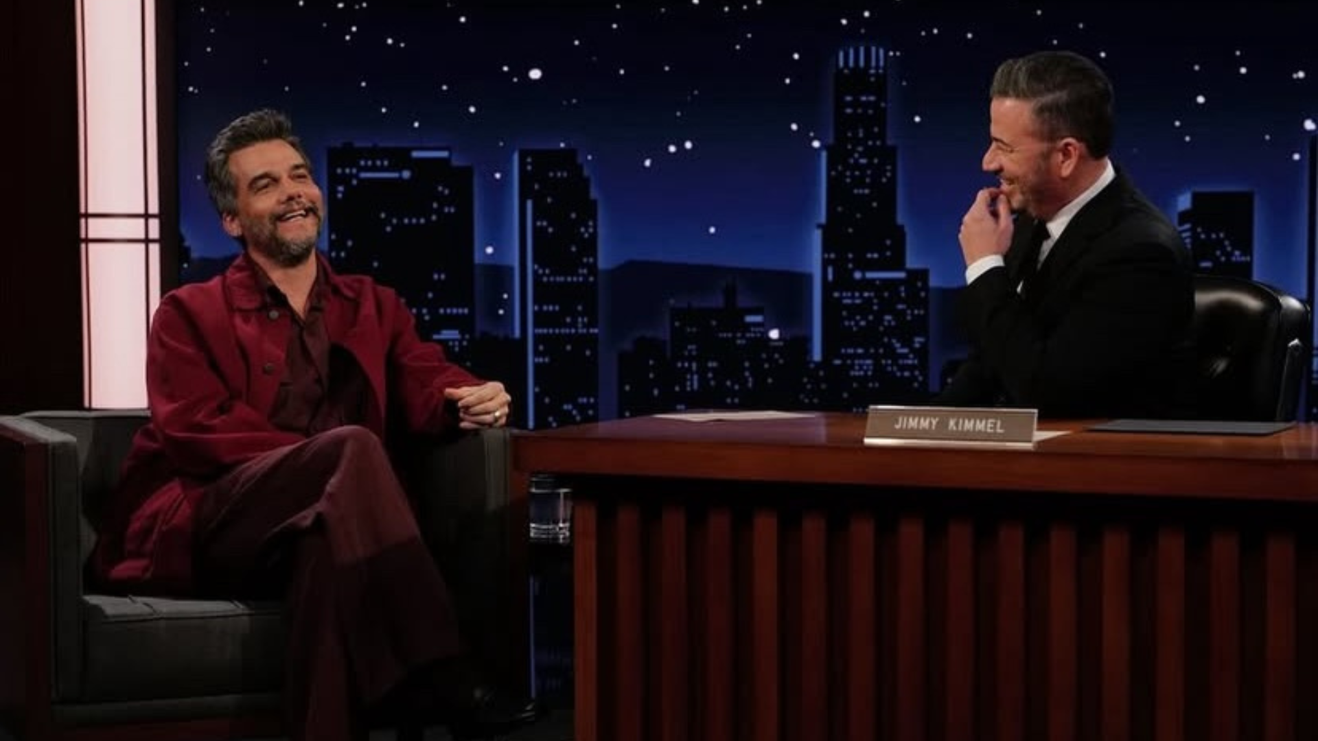 Wagner Moura em entrevista ao Jimmy Kimmel Talk Show | Foto: reprodu&ccedil;&atilde;o/redes sociais