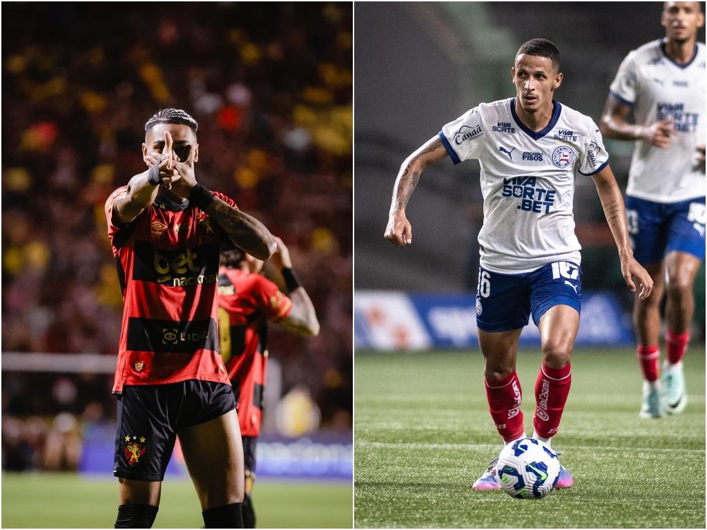 Sport x Bahia já estão escalados para o jogo das 16h. Foto: Reprodução/Sport e Bahia