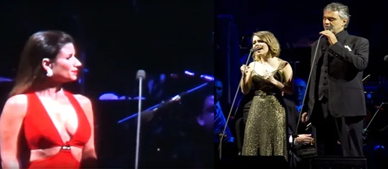 ?QUEM MANDOU CHAMAR?? Após paralisia de Paula Fernandes, fãs pedem Sandy em show com Andrea Bocelli