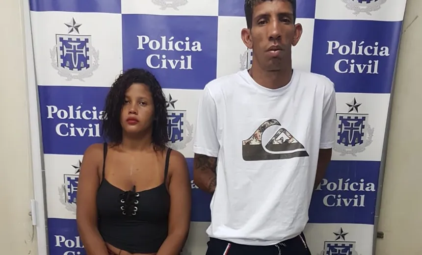 Polícia prende casal suspeito de tráfico de drogas em Itapuã