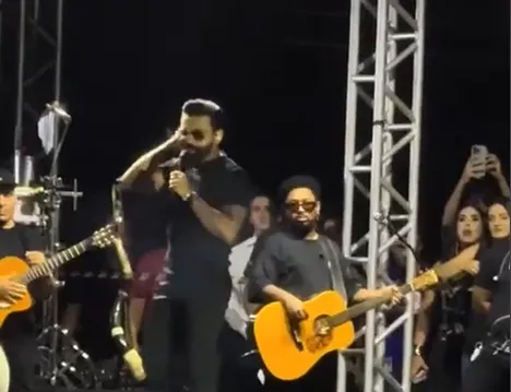 Pablo pediu para que fã fosse retirada do show. Foto: Reprodução / Redes Sociais
