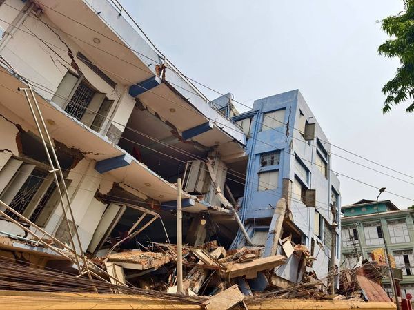 1.591 imóveis foram danificados no terremoto Mianmar. Foto: Redes Sociais/X