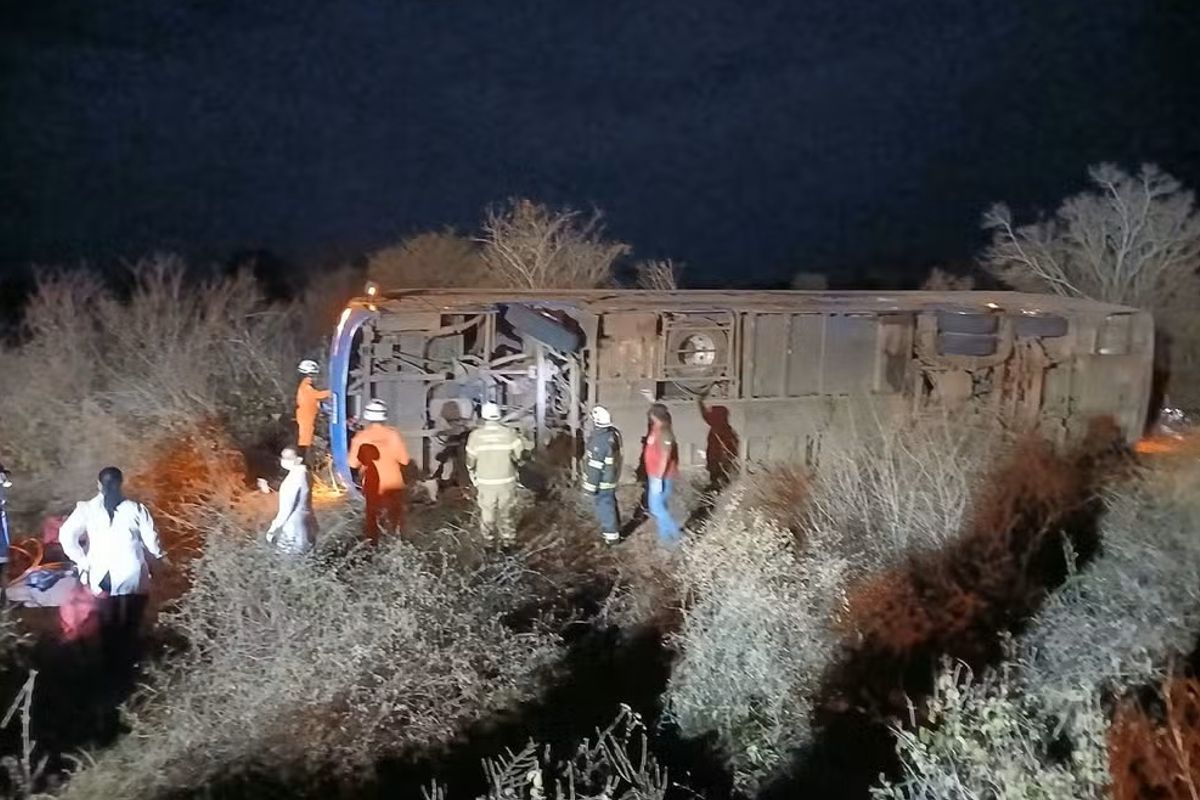 Acidente com &ocirc;nibus na Chapada Diamantina deixa sete mortos. Foto: Redes Sociais