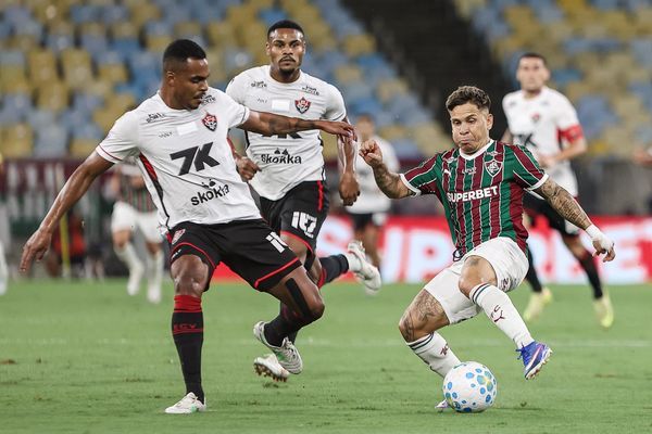 Fluminense e Vit&oacute;ria empatam em 2 a 2. Foto: Lucas Mer&ccedil;on | Fluminense FC