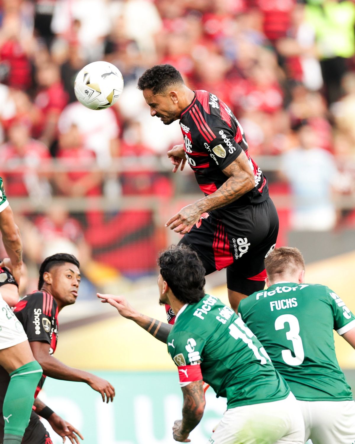 O Flamengo venceu o Palmeiras, na final da Libertadores, com gol de Danilo. Foto: Gilvan de Souza/Flamengo