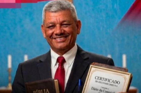 O pastor e servidor p&uacute;blico foi identificado como Dario da Concei&ccedil;&atilde;o, de 61 anos.| Reprodu&ccedil;&atilde;o/ Redes Sociais