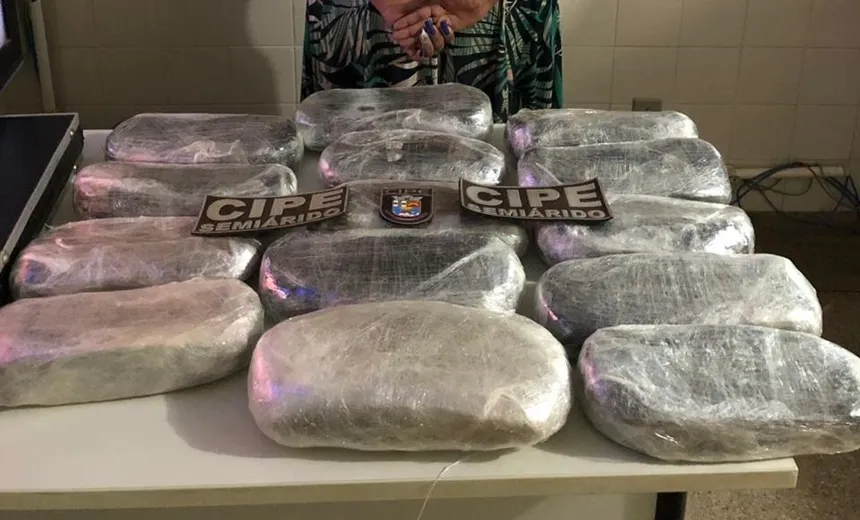 Após denúncia anônima, mulher é alcançada em ônibus com 15 kg de maconha