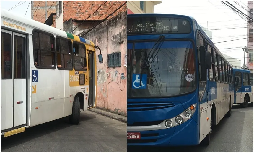 ‘NA TORA’: Criminosos tomam chaves de dois ônibus e tentam incendiá-los na Pero Vaz