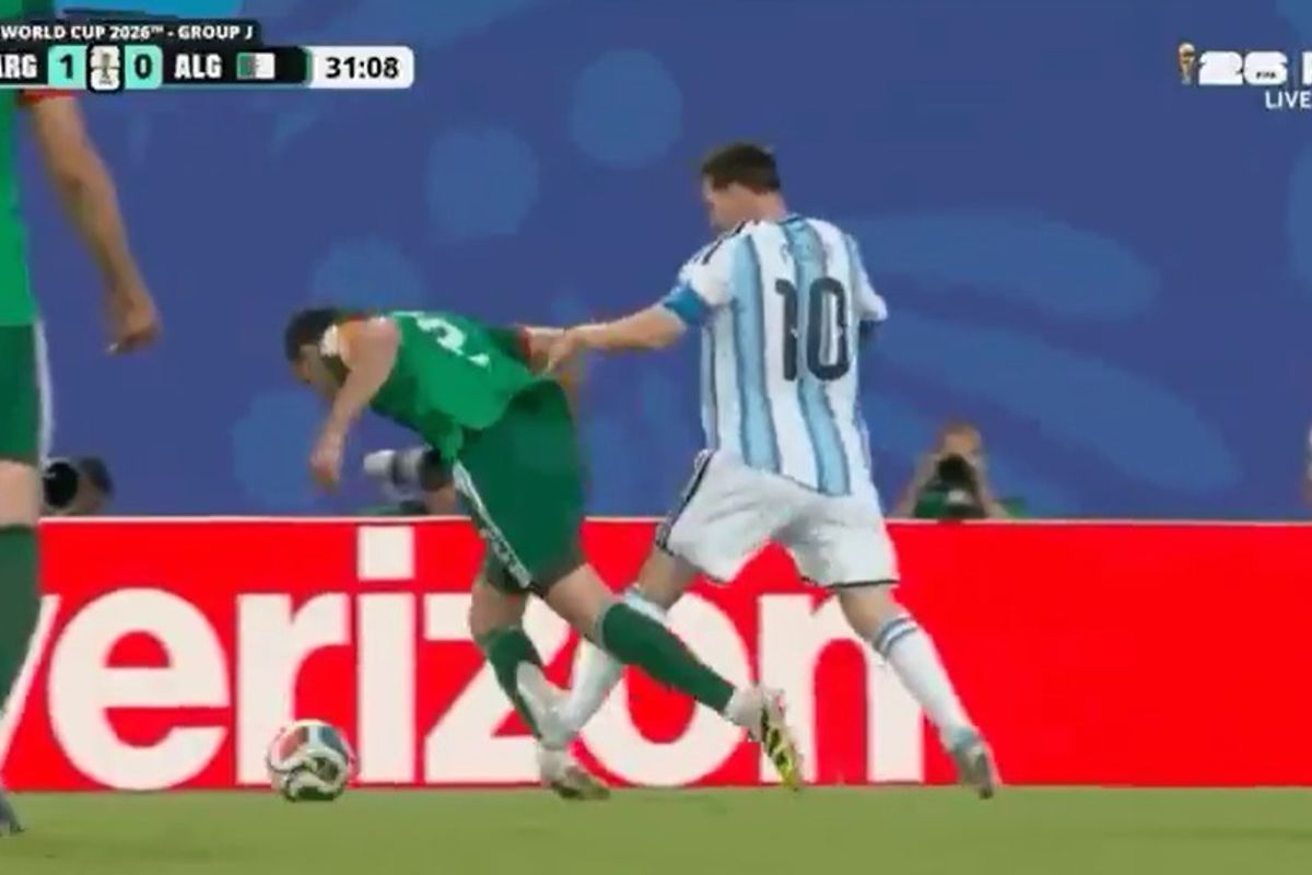 Messi faz falta que poderia gerar expuls&atilde;o. Foto: Reprodu&ccedil;&atilde;o | V&iacute;deo