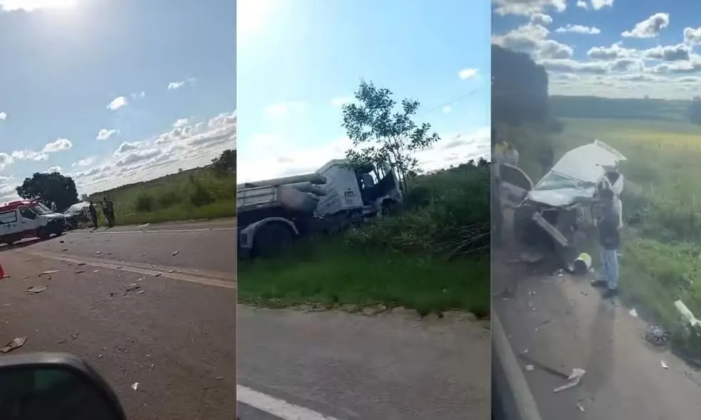 Motorista de transportadora morre em colisão com caminhão carregado de postes na Bahia