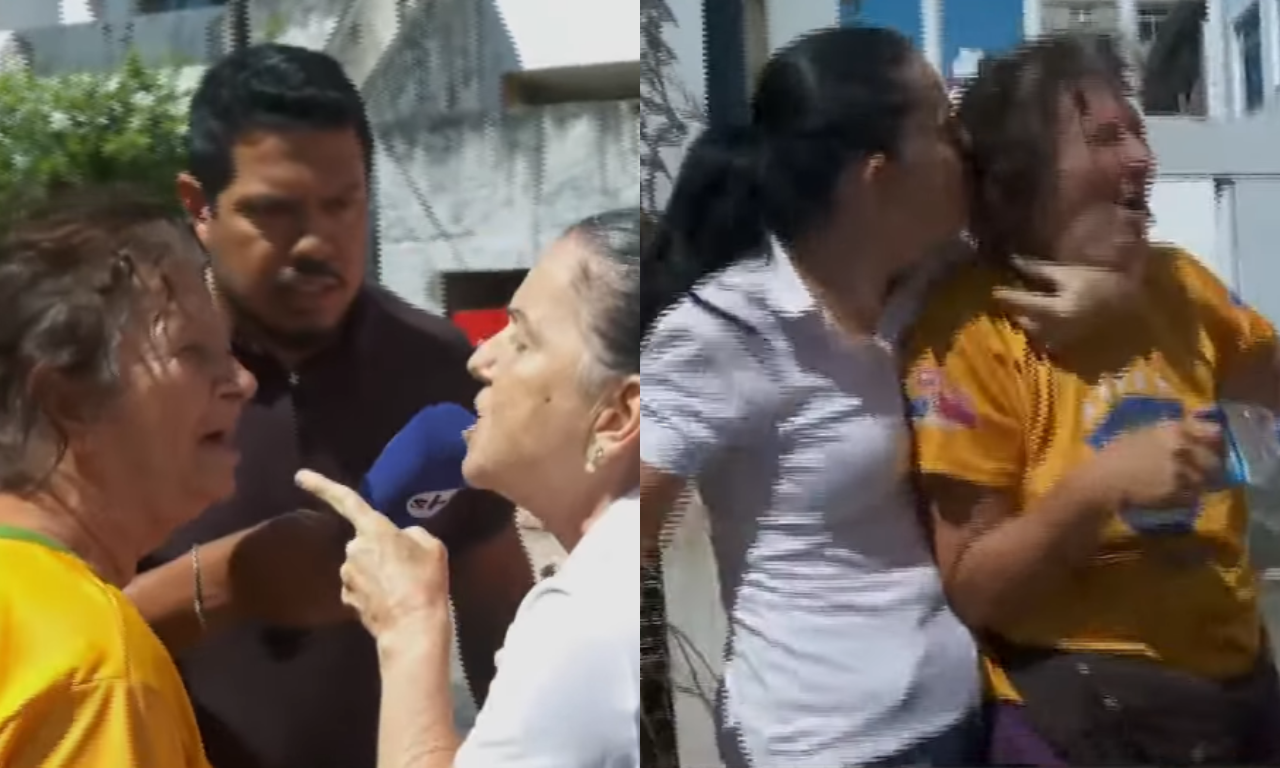 V&Iacute;DEO: idosa &eacute; agredida por vizinha por supostos maus-tratos a animais em Salvador. Foto: TV Aratu