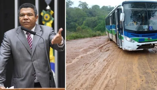 Deputado critica prefeitura baiana por situação de estrada; “Ônibus escolar quase cai de ribanceira”
