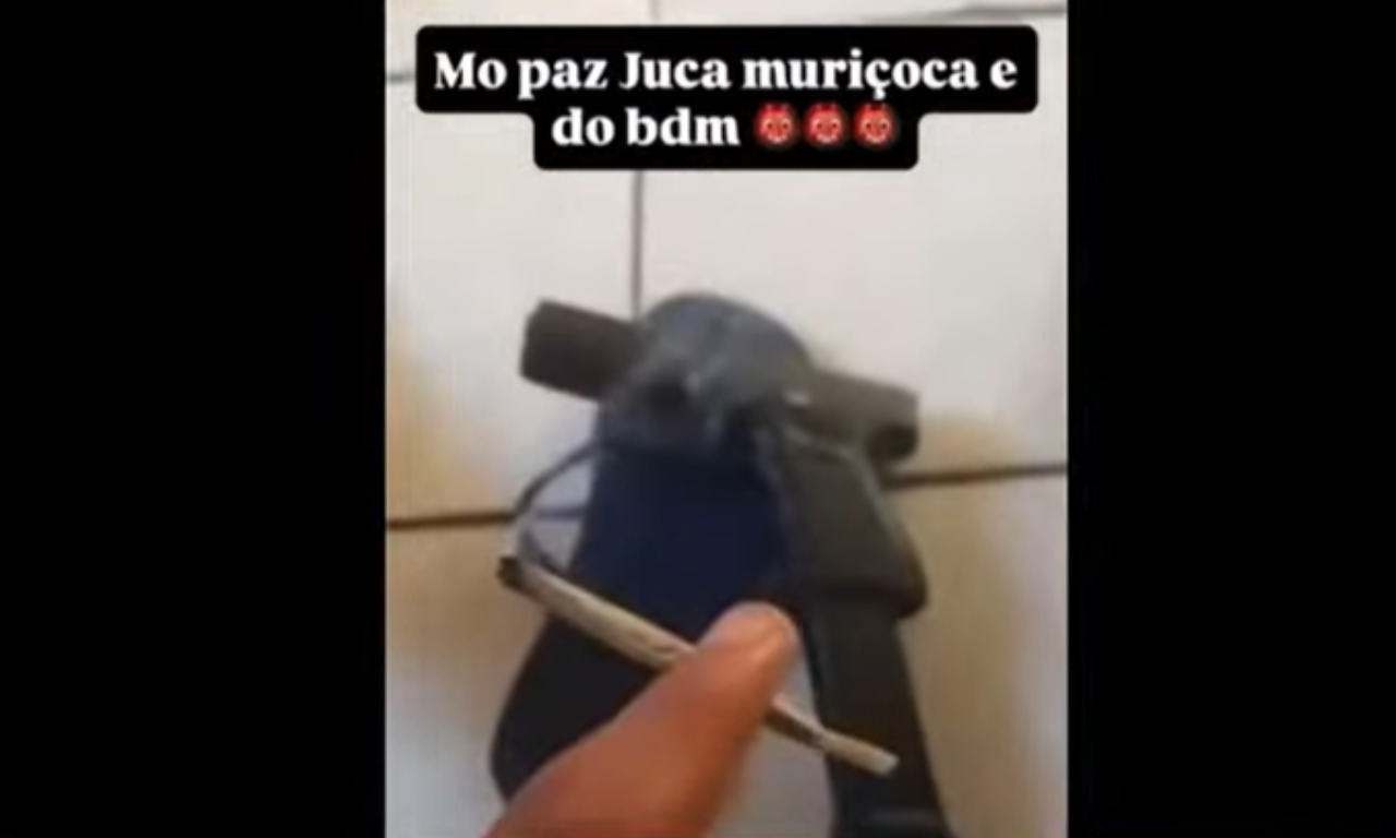 Suspeito &eacute; baleado durante troca de tiros registrada ao vivo na Muri&ccedil;oca.Foto: TV Aratu