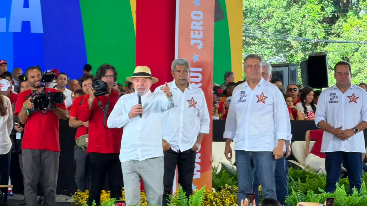 Em convenção do PT, Lula diz que vai ajudar Jerônimo Rodrigues a eleger prefeito de Salvador