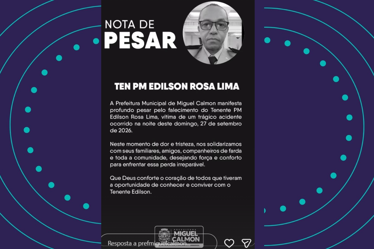 Nota da prefeitura de Miguel Camon. Foto: Reprodu&ccedil;&atilde;o Redes Sociais 