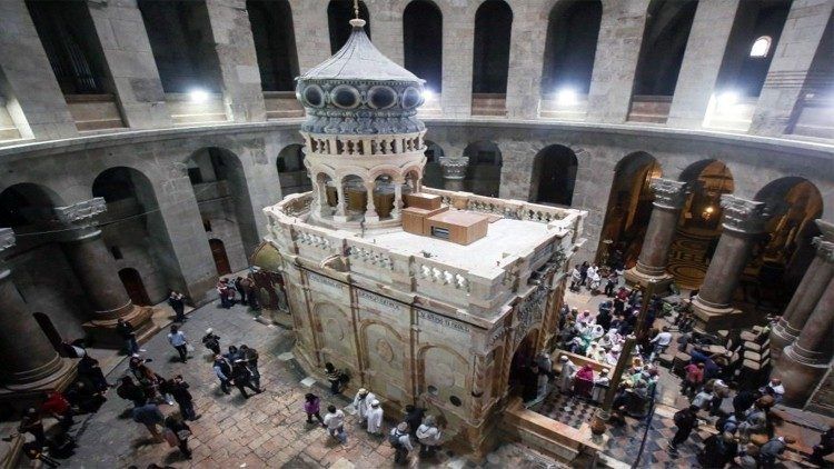 Edícula do Santo Sepulcro | Imagem: Reprodução/Vatican News