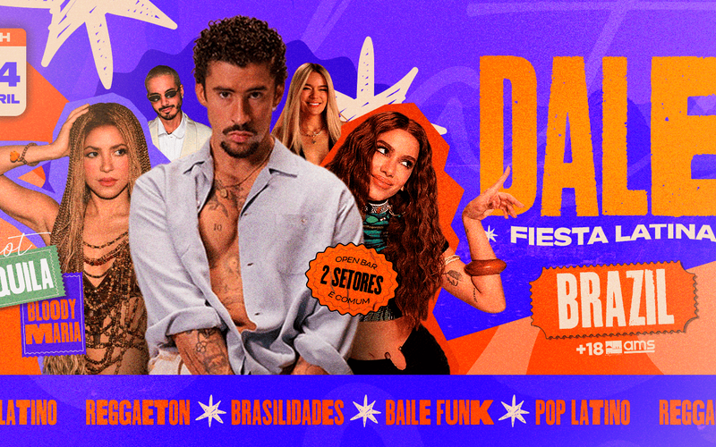 A festa &ldquo;DALE! &ndash; Una Fiesta Latina&rdquo; promete uma noite intensa de reggaeton, funk e ritmos latinos, com open bar e performances tem&aacute;ticas/Foto: Divulga&ccedil;&atilde;o&nbsp;